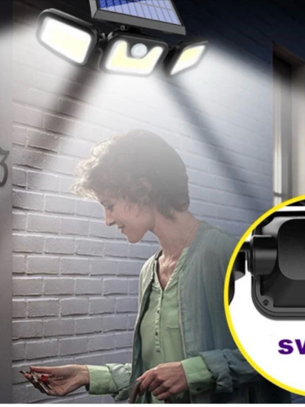 Solar-Powered LED Security Floodlight with Remote - Picture 6 of 10